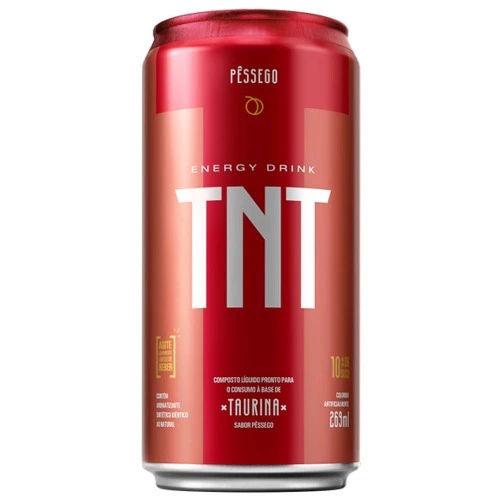 PACK ENERGÉTICO PÊSSEGO TNT LATA 4 UNIDADES 269ML CADA