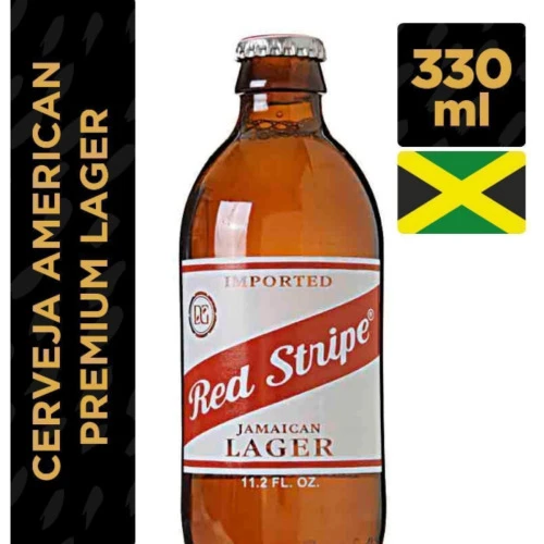 CERVEJA JAMAICANA RED STRIPE LAGER GARRAFA 330ML