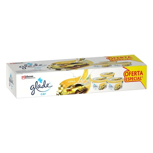 ODORIZADOR GEL GLADE CAR 70G COM 3 CITRUS
