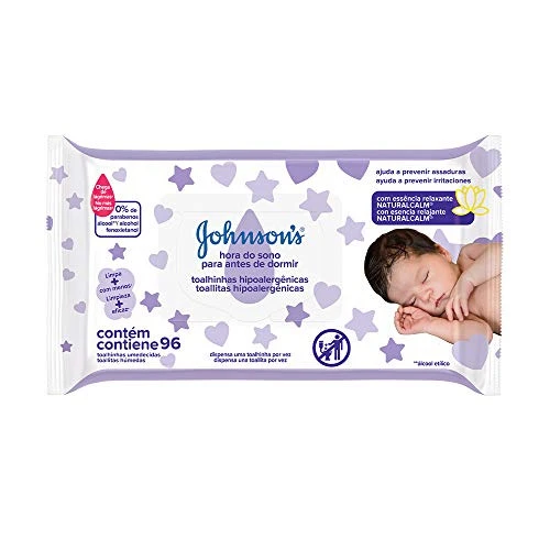 TOALHA UMEDECIDA JOHNSONS HORA DO SONO PACOTE 96 UNIDADES
