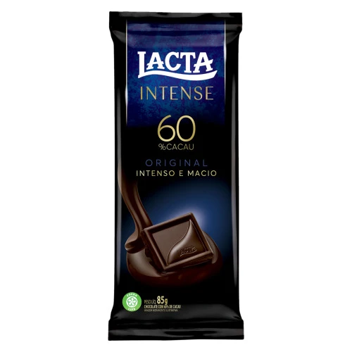 CHOCOLATE 60 CACAU ORIGINAL LACTA INTENSE PACOTE 85G