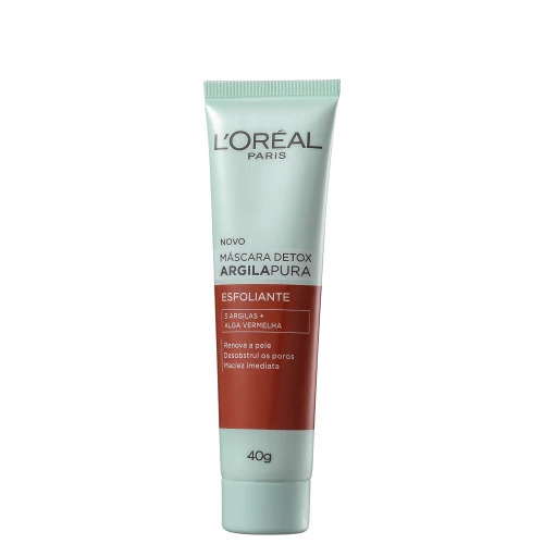MÁSCARA FACIAL L ORÉAL PARIS DETOX ARGILA PURA ESFOLIANTE 40G