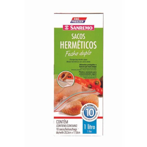 SACO HERMETICO FECHO DUPLO SANREMO 3L