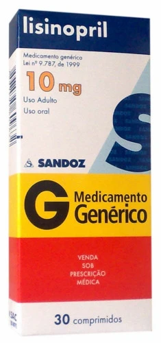 LISINOPRIL 10 MG 30 COMPRIMIDOS SANDOZ GENÉRICO