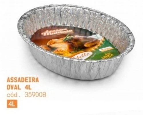 ASSADEIRA ALUMÍNIO MELLO OVAL 4LT