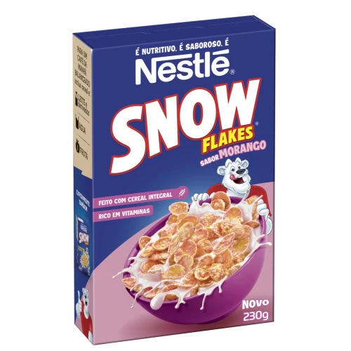 CEREAL MATINAL MORANGO SNOW FLAKES CAIXA 230G