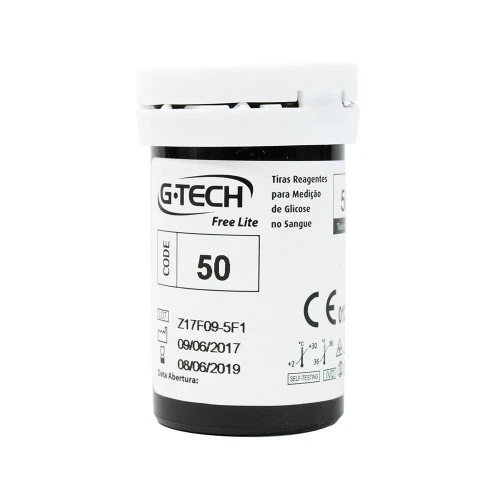 TIRAS REAGENTES DE GLICOSE - G-TECH - FREE LITE 50UN