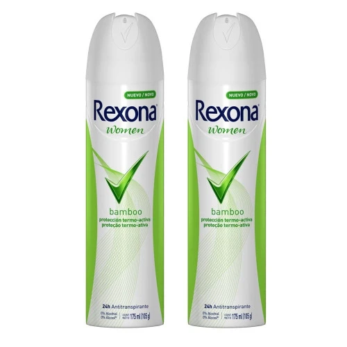 DESODORANTE AEROSOL REXONA BAMBOO FEMININO 105G 2 UNIDADES