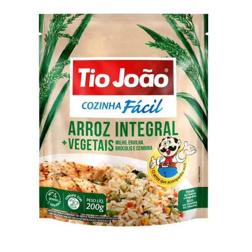 ARROZ TIO JOAO COZINHA FACIL 200G INTEGRAL VEGETAIS