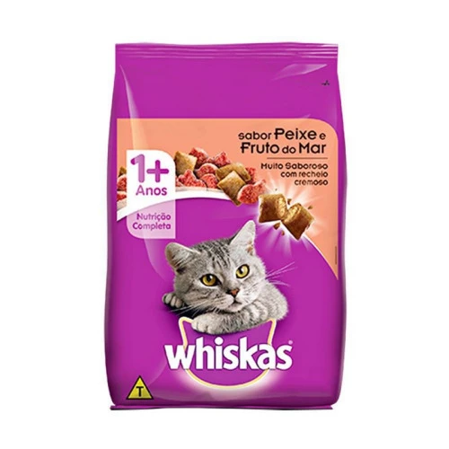 RACAO WHISKAS 1KG PEIXES E FRUTOS MAR