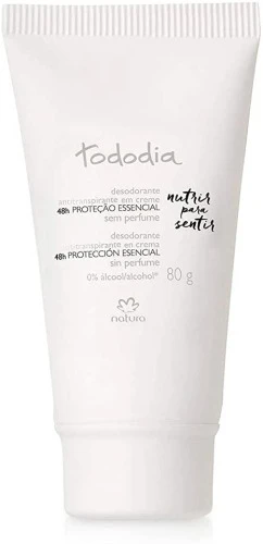 DESODORANTE ANTITRANSPIRANTE EM CREME SEM PERFUME TODODIA 80G