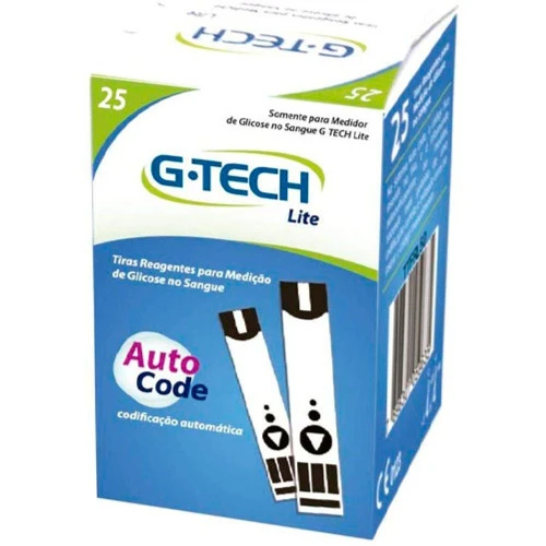 TIRAS REAGENTES G TECH LITE 25 UNIDADES