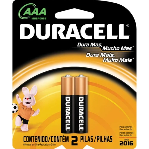 PILHA ZINCO DURACELL COM 2 AAA SM UNIT