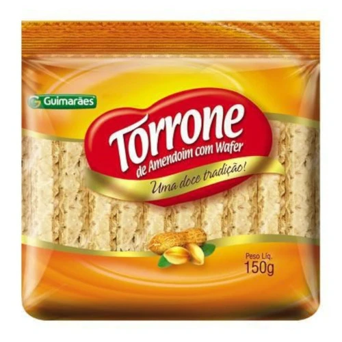 TORRONE DE AMENDOIM COM WAFER GUIMARÃES 150G