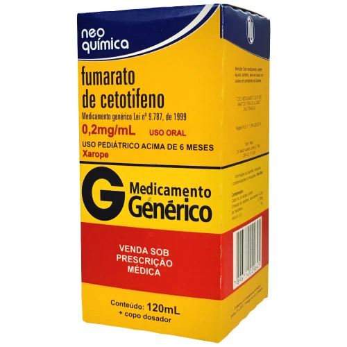 FUMARATO DE CETOTIFENO 0 2MG ML XPE FR CM