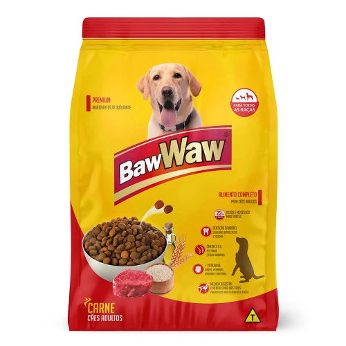 ALIMENTO CÃO BAW WAW 10 1KG CARNE