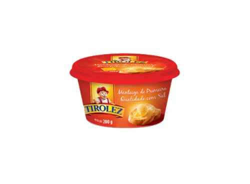 MANTEIGA DE PRIMEIRA QUALIDADE COM SAL TIROLEZ POTE 200G