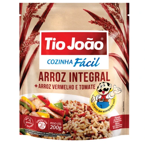 ARROZ INTEGRAL ARROZ VERMELHO E TOMATE TIO JOÃO COZINHA FÁCIL 200G