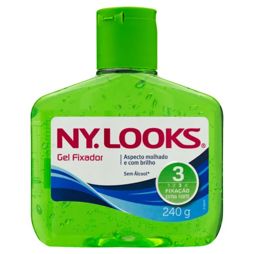 GEL FIXADOR EXTRAFORTE NY LOOKS FRASCO 240G