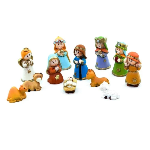 MINI PRESEPIO CROMUS INFANTIL RESINA COM 12 PECAS