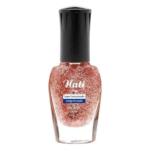 ESMALTE NATI GLITTER 8ML INC ROSA
