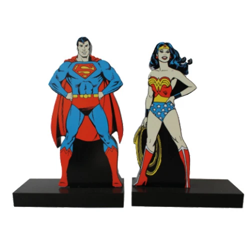 APARADOR DE LIVROS SUPERMAN E WONDER WOMAN 1370G URBAN