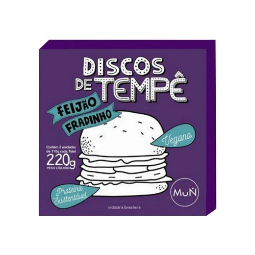 DISCO TEMPERADO DE TEMPÊ DE FEIJÃO FRADINHO E ARROZ NEGRO MUN ARTESANAL 220G