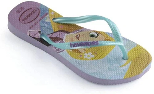 CHINELO INFANTIL HAVAIANAS ESTAMPA RAPUNZEL SLIM TANGLED FEMININO
