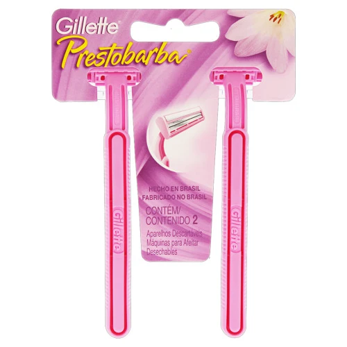 APARELHO DESCARTÁVEL PARA DEPILAR GILLETTE PRESTOBARBA 2 UNIDADES