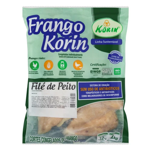 FILÉ DE PEITO DE FRANGO KORIN 1KG