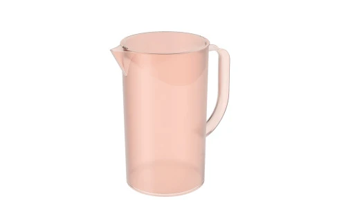 JARRA COM TAMPA CASUAL 19 2 X 13 5 X 22 4 CM 300 ML ROSA BLUSH TRANSLÚCIDO COZA