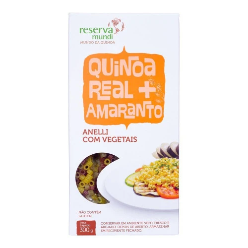 ANELLI COM VEGETAIS QUINOA REAL 300G MUNDO DA QUINOA
