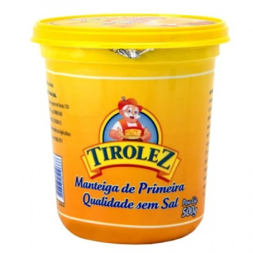 MANTEIGA TIROLEZ 500GR SEM SAL