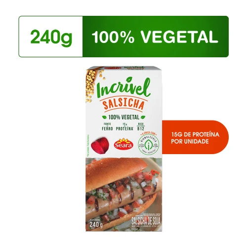 SALSICHA INCRÍVEL SEARA 240G VEGETAL