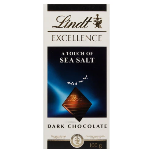 CHOCOLATE MEIO AMARGO COM FLOR DE SAL LINDT EXCELLENCE CAIXA 100G