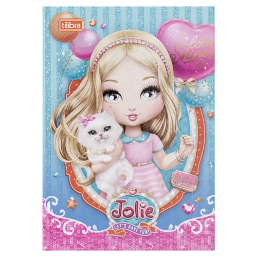 CADERNO CAPA DURA BROCHURA JOLIE TILIBRA 140MM X 200MM 48 FOLHAS