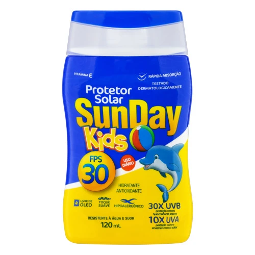 PROTETOR SOLAR FPS 30 SUNDAY KIDS FRASCO 120ML