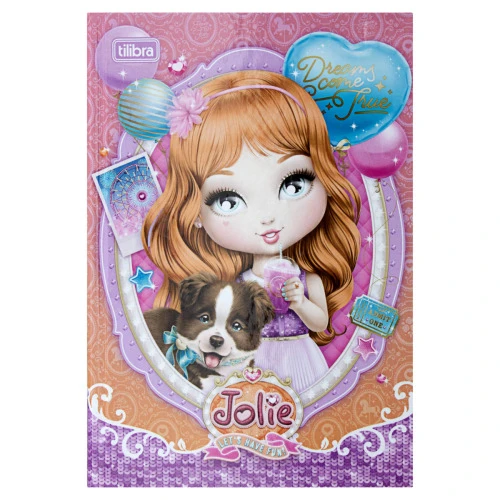 CADERNO CAPA DURA BROCHURA JOLIE TILIBRA 140MM X 200MM 96 FOLHAS