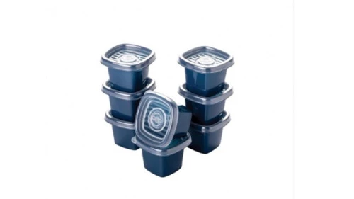 CONJUNTO POTE POP QUADRADO AZUL 8 PEÇAS 5968 PLASÚTIL