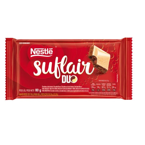 CHOCOLATE NESTLÉ 80G TABLETE SUFLAIR DUO