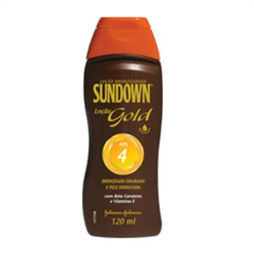 LOÇÃO BRONZEADORA SUNDOWN GOLD FPS 4 120ML