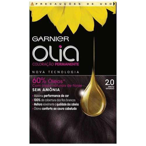 TINTURA PERMANENTE GARNIER OLIA 2 0 PRETO INTENSO