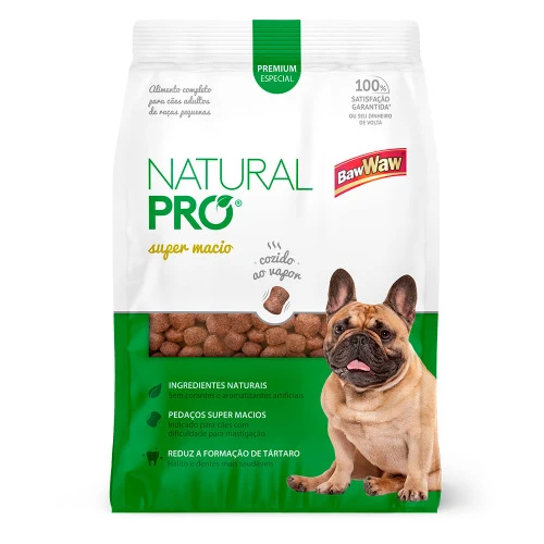 ALIMENTO CÃO BAW WAW NATURAL PRÓ 400G RAÇAS PEQUENAS