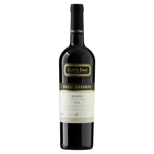 VINHO CHILENO TINTO GRAN RESERVA SANTA EMA MALBEC ISLA DE MAIPO GARRAFA 750ML