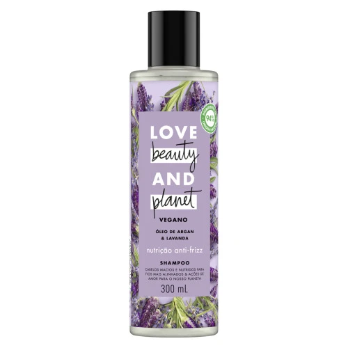 SHAMPOO LOVE BEAUTY PLANET NUTRIÇÃO ANTI FRIZZ FRASCO 300ML