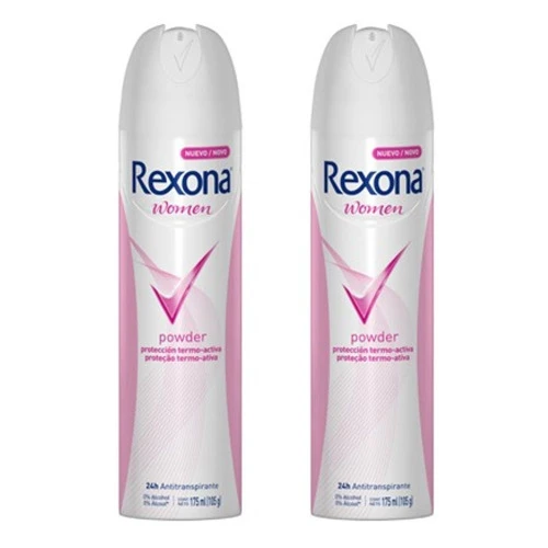 DESODORANTE REXONA AEROSOL POWDER FEMININO 105G 2 UNIDADES