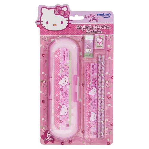 CONJUNTO ESCOLAR FASHION HELLO KITTY MOLIN