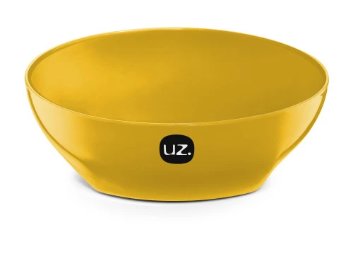 6 SALADEIRAS PLUS 3 5L AMARELO CLARO SÓLIDO DE PLÁSTICO