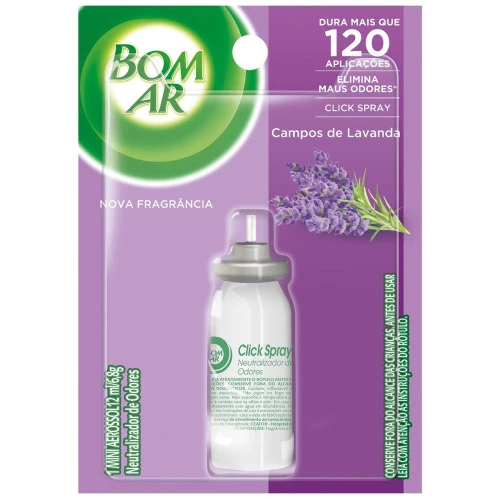 BOM AR AIR WICK AROMATIZADOR CLICK SPRAY REFIL CAMPOS DE LAVANDA 12ML
