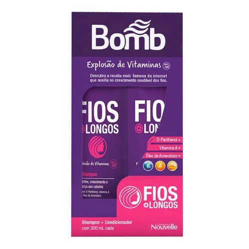 KIT NOUVELLE BOMBA DE VITAMINAS SHAMPOO  CONDICIONADOR 300ML